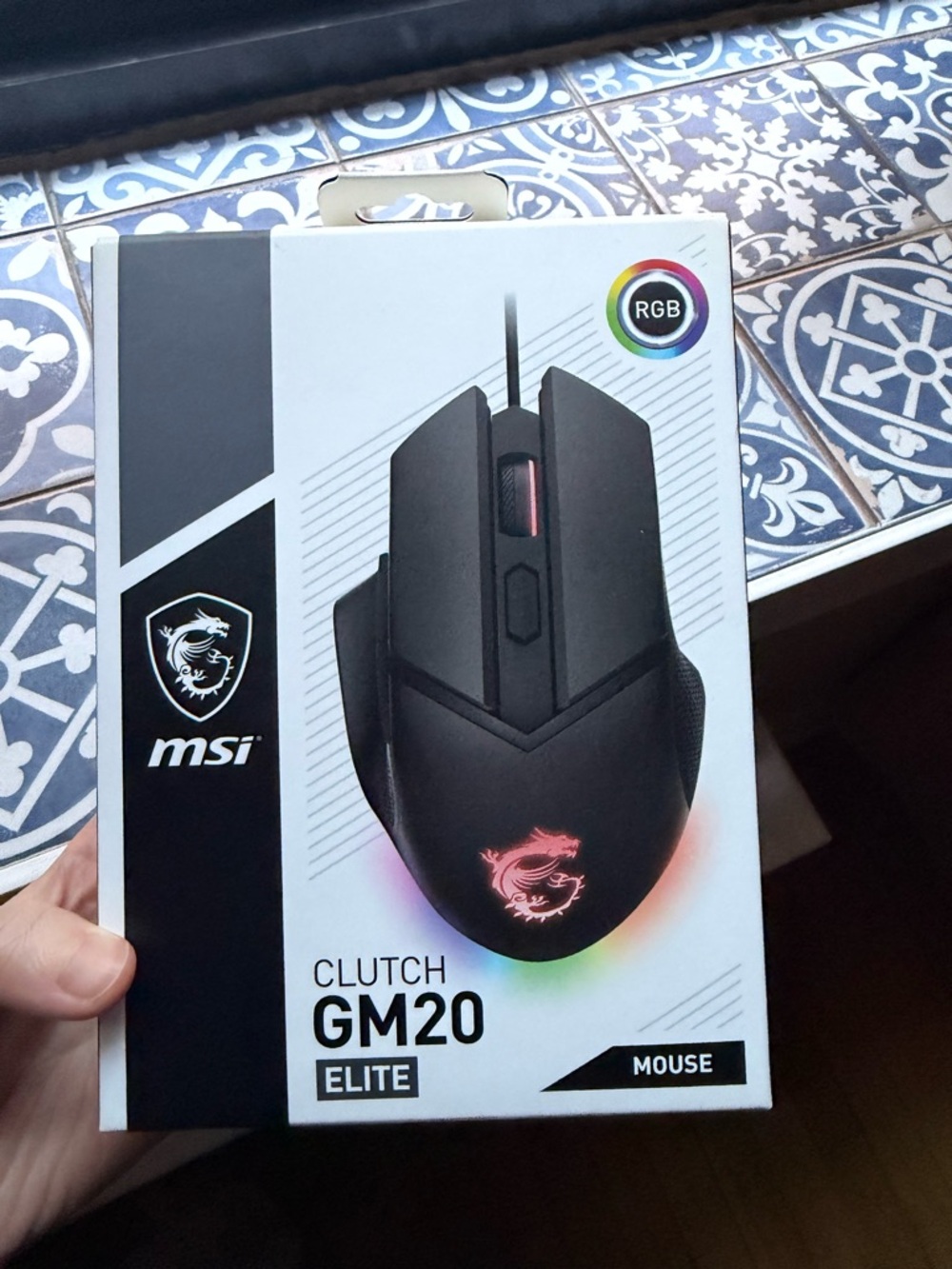 MSI White and Black Clutch GM20 Elite Gaming Mouse